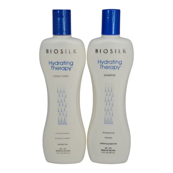 Biosilk Hydrating Therapy Shampoo & Conditioner Set 2 pk 12 oz Paraben Free - Picture 1 of 7